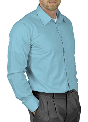 Moda Di Raza Mens Dress Shirt, French Cuff Shirt, Slim and Regular Fit, Dress Shirt for Men, Cufflink Shirts for Men