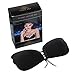 [NEW VERSION FBA] Adhesive Bra, Push Up Strapless Bra with Drawstring Reusable Invisible Silicone Backless Bras for Women (Cup D, Black 1)
