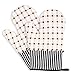 Guantes para Horno, Guantes Gruesos Resistentes al Calor, Adecuados para Cocinar, Hornear, asar a la Parrilla, 1 par, Rejilla Blanca
