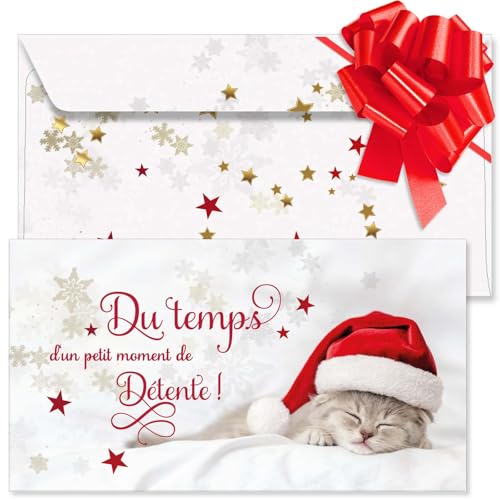 Bons cadeaux à remplir POS BON avec enveloppes et rubans pour Noël x50