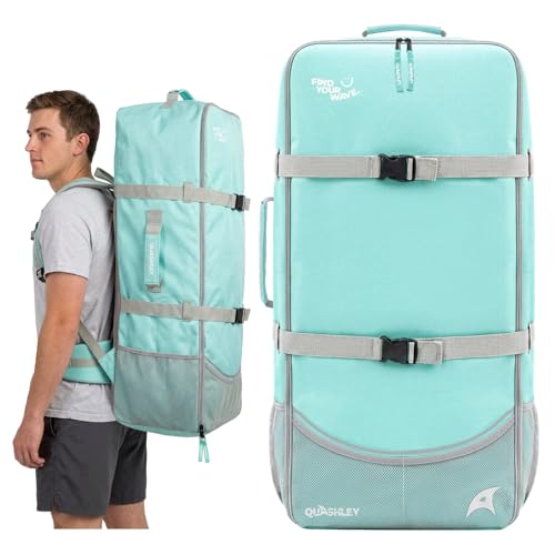 Quashley Portable Paddle Board Backpack Carry Bag Stand Up Paddleboard SUP Storage & Travel Bag for Inflatable Paddle Boards - Compact Carrying Case 108L