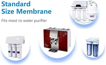 Reverse Osmosis Membrane 50GPD 11.75x1.75 RO Membrane Water Filter Replacement Fits Under Sink RO Drinking Water Purifier System