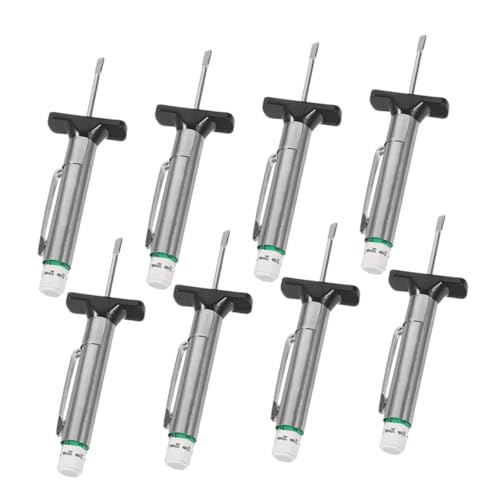 PLAFOPE 8pcs Tire Thread Measuring Gauge Stainless Steel Tire Thread Gauge Automotive Tread Depth Gauge Tire Tread Depth Gauge Abs