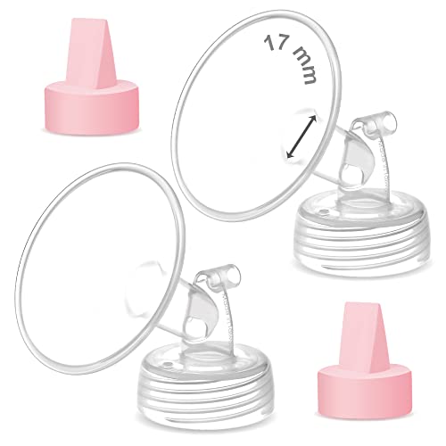 Image of Maymom Pump Part Compatible with Spectra/Ameda Luna Pumps, Syngery Gold; Incl Wide Mouth Flange 17 mm Valve; Not Original Spectra Flange; Replaces Spectra S1 S2, Plus Shield, Pump Parts, Accessories