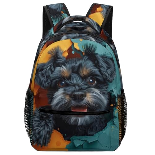 Sac à dos chien mignon enfant grand compartiment et cartable animaux confortable pour l'école