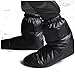 Pesoncarl Down Booties Socks, 1 Pair Ultralight Winter Down Booties Socks with Storage Bag, Windproof Sleeping Sock, Cozy Foot Warmer for Camping (M), Sports