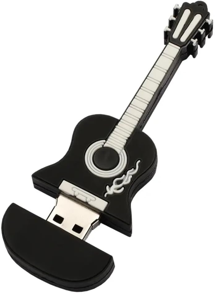 Guitar Shape Pen Drive | High Speed USB 2.0 Flash Drive | Unique Music Lover Gift | Cute PVC Material Pendrive for Laptop, Car, TV, PC | Stylish Portable Data Storage Device (16, GB)