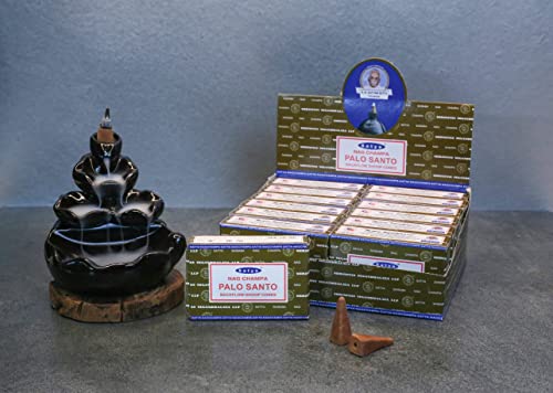 Satya Nag Champa Palo Santo �t���C���Z���X �R�[�� �C���Z���g�E�H�[�^�[�t�H�[���p �A���}�e�B�b�N�C���Z���g �X���[�N�t�@�E���e���w�C�Y�t�H�[���ƃ}�b�g�o���h�� 12�p�b�N