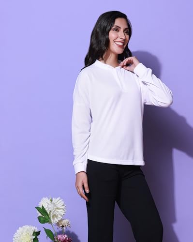 Image of Zilcon Womens Waffle (Cotton) Color Block Fashion Long Sleeve Crew Neck Spring Summer Winter Casual Loose T Shirts Tops