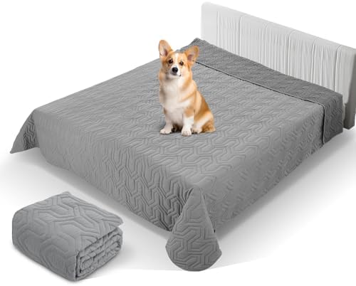 PICK FOR LIFE 208x259cm wasserdichte Hundedecke, Waschbare Haustierdecke für Sofa und Bett, Beidseitig Verwendbare Decke für Hunde sowie Katzen, Geeignet für den Innen- und Außenbe