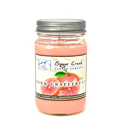 Pink Grapefruit (Juicy Ruby RED Grapefruit)-100% Soy Wax Candle. Soy Candles Burn Cleaner ~ Longer ~ Non-Toxic ~ The Original 100% Yinzer Made in USA. Gift for Any Occasion
