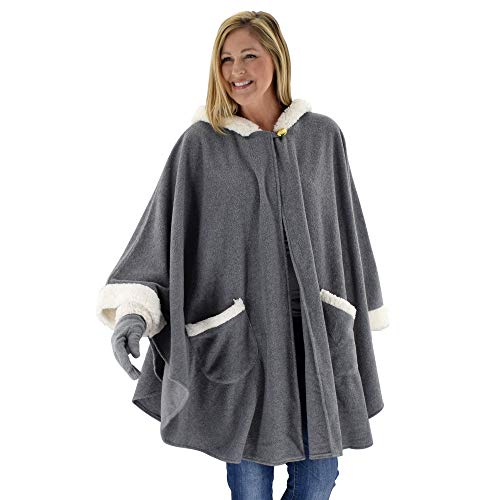 Le Moda Women’s Hooded Cape with Matching Gloves | Winter Collection | One Size Fits All4