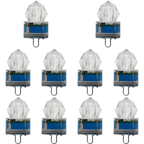 Dispositivo de cebo impermeable de carcasa dura para evitar pérdidas en pesca subacuática con LED azul