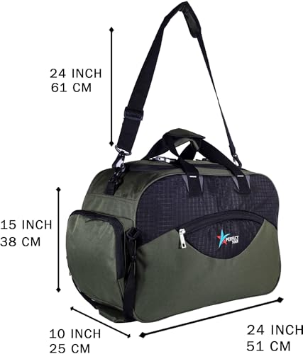 Image of 65L Duffle Bags for travellings | Lightweight Polyester air Bag for travellin Travel Bag for man | Hand Carry Bag for Women Travel trollybag for WeekendTrip(15 x 12 x 15 inch) Luggage Bags for Women
