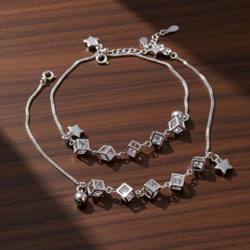 Image of Parasmoni Silver Anklet for Women