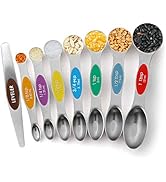 Hendiy 8-piece magnetic double-head measuring spoon set stainless steel measuring spoon measuring...