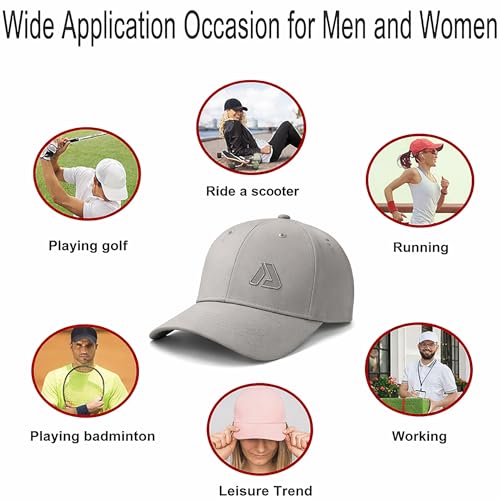 Image of Aprodo Adjustable Cap for Men & Women | Lightweight Breathable Unisex Hat for Sun Protection | for Workout, Travel, Outdoor Activities & Sports
