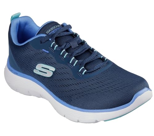 Skechers Flex Appeal 5.0 New Path - Tenis para Mujer, Color Azul Marino, Talla 7 de Reino Unido, Navy, 7 UK Wide