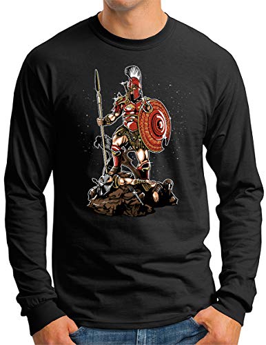 T-shirt manches longues OM3 Sparta-Fighter noir grand confort taille L