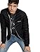 Produktbild Armani Exchange Men's Quilted Milano/New York Logo Zip-up Jacket Down Alternative Coat, Black/Melange Grey B, Large