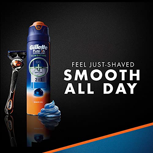 Gillette Fusion Proglide Sensitive 2 In 1 Shave Gel, Ocean Breeze, Pack Of 2, 12 Oz Total #TOP2