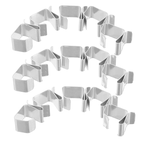 Holibanna 50pcs Outdoor Light Clips for String Lights Metal Gutter Hooks for Gardens Patios and Yards for Holiday Decorations and Festive Events