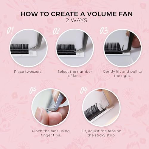 LLBA Volume Eyelash Extensions, Multi Selections from 0.03 to 0.2, Black - Image 3
