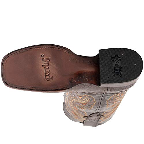 Image of FERRINI Men's Taylor Teju Lizard Square Toe Leather Heeled Western Boots, Chocolate, 11.5 D