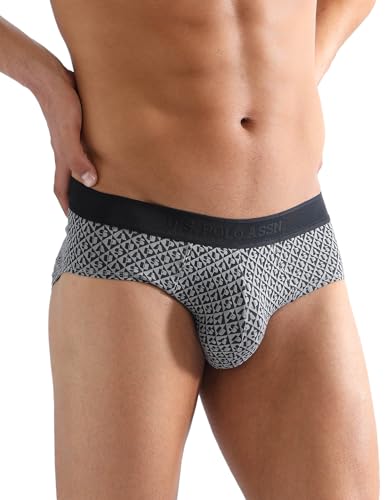 Image of U.S. Polo ASSN. Men PB005 Cotton Modal Printed Premium Underwear Brief -Pack of 1