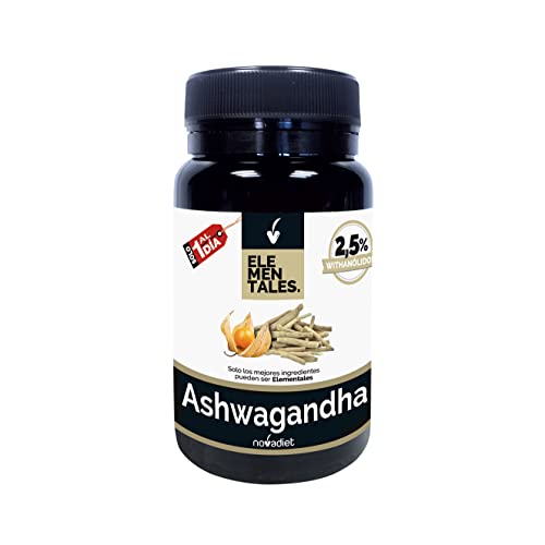 Novadiet - ASHWAGANDHA Cápsulas con Ashwagandha - Reduce el Estrés, Mejora el Estado de Ánimo, Mejora y Potencia la Calidad del Sueño - Propiedades Neuroprotectoras y Antioxidantes - 30 Cápsulas