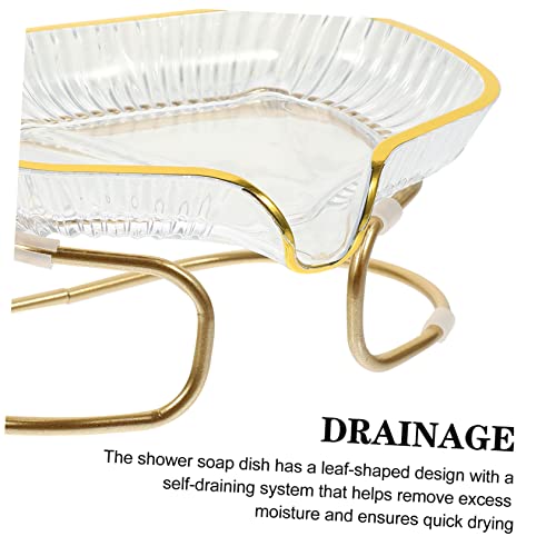 Garneck porta sabonete de luxo leve suporte para secar sabão saboneteira em barra bandeja de secagem