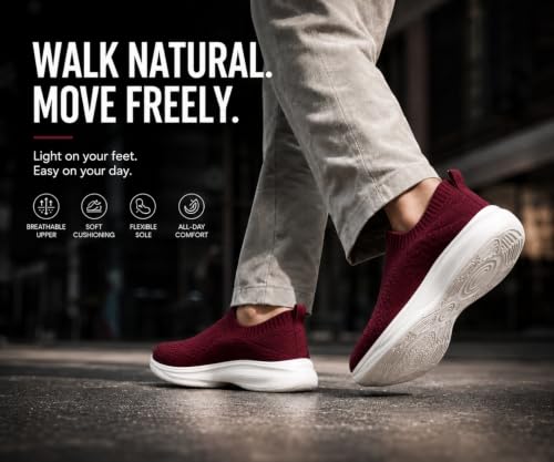 Image of Kraasa Trial Running Shoes with Lightweight Memory Insole | Breathable, Anti-Skid Knit Sneaker, Walking & Gym Shoes