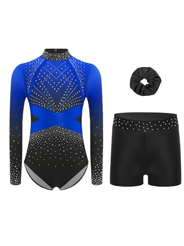 Justaucorps gymnastique fille avec short et élastique à cheveux inclus