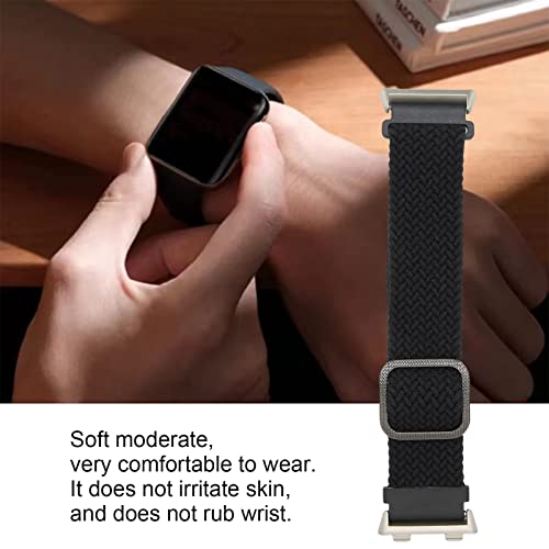Horloge Band voor Oppo 2 46mm Smartwatch Verstelbare Smartwatch Band 0.8 in Flanel Textiel Band Fall Horlogebandje Intrekbare(zwart) - Afbeelding 4