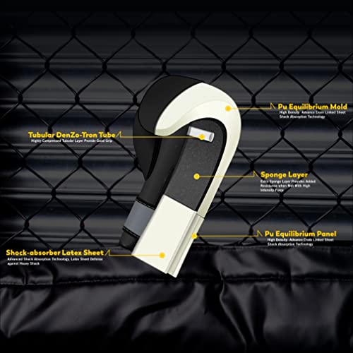 Mytra Fusion Kids Boxing Gloves Junior Boxing Gloves With Ventilated Palm Mma, Muay Thai, Sparring, Fighting, Punching Gloves (Black/Grey, 8-Oz) #TOP2