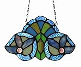 Alivagar Stained Glass Window Panel Sun Catcher Clover, 7