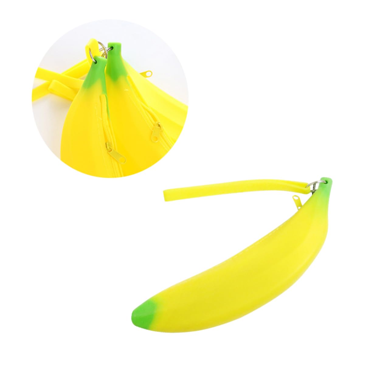 XINGLIDA Simpatico astuccio per penne a banana in peluche, grande capacità, per trucchi, lavabile, per bambini, adulti, studenti, scuola, offi, Immagine di riferimento a colori, 24*10*6cm