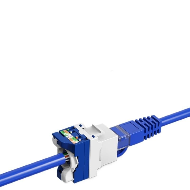 RJ45 Keystone Ja1ck, CAT6 CAT5E CAT6A Tool fr;/ee Adaptador de módulo de autobloqueo sin perforaciones acopladores de herramientas (24 piezas)