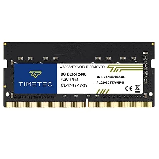 Timetec 8GB DDR4 2400MHz (DDR4-2400) PC4-19200 (PC4-2400T) No ECC Sin búfer 1.2V CL17 1Rx8 Single Rank 260 Pin SODIMM Laptop Notebook PC Computadora Módulo de Memoria RAM Actualización (8GB)