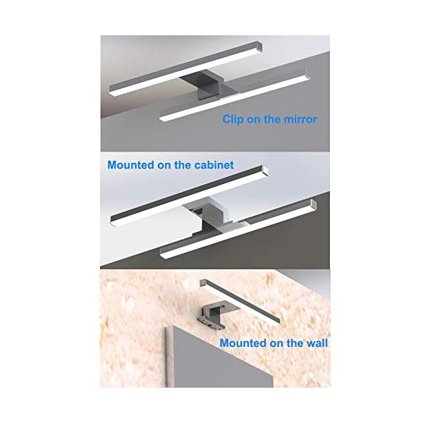Azhien LED Spiegelleuchte 5W 400LM Badezimmer Spiegellampe, Neutralweiß 4000K LED Kabinettlicht Wandleuchte IP44 230V… – Bild 3