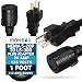 NEMA 5-20P to L5-30R Plug Adapter - 1 Foot, 20A/125V, 12 AWG - Iron Box # IBX-1336-01M