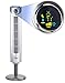 Ozeri Adjustable Oscillating Tower Noise Reduction Technology Ultra 42” Wind Fan, Silver