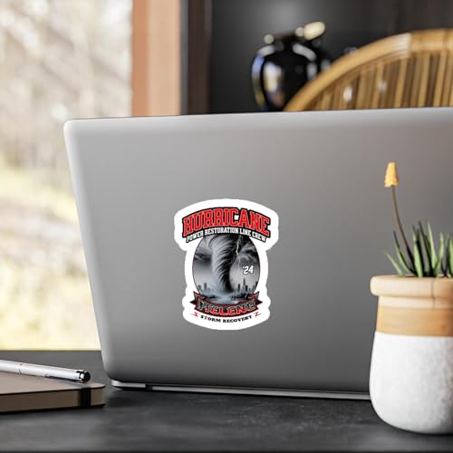 Hurricane Helene Storm Recovery Kiss Cut Sticker Hurricane Helene Sept 2024 Vinyl Sticker Gift for Lineman North Carolina Strong Than The Storm Sticker