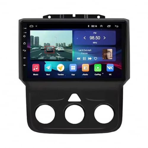 Autoradio Dodge RAM 2012-2017 pantalla táctil Android Auto Carplay inalámbrico Mirrorlink WiFi