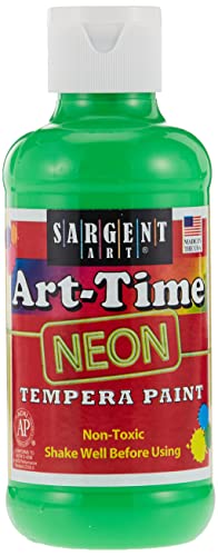 Sargent Art Neon Tempera Paint 8 Ounce, 8 Fl Oz (Pack Of 8), 8 Flip Cap Bottles 8 Count #TOP1