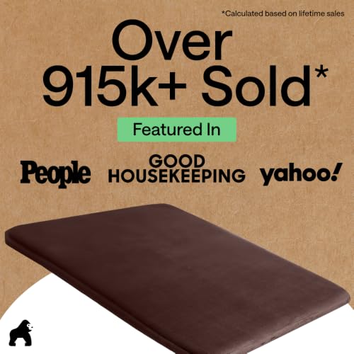 Image of GORILLA GRIP Memory Foam Bath Mat, Soft Absorbent Velvet Bathroom Mats, Durable Dots on Underside, Machine Washable Bathmat, Carpet Rug Room Decor for Shower Tub Floor RV, 42x24 Rugs, Brown