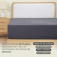 Utopia Bedding - Spannbettlaken 90x190cm - Grau – Ansicht 6