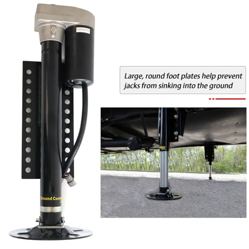 5th Wheel RV Jack Left Leg, Ground Control 3.0 Automatic 5th Wheel RV Leveling System Rear Hall Effect Jack with Motor, 5000 lbs, Black 305339 by RJSPHH - Image 3