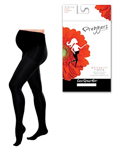 Preggers[プレッガーズ]マタニティタイツ段階式着圧10-15mmHg サイズL ブラック 47035