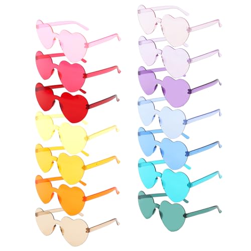 14 Pack Heart Sunglasses for Women Heart Shaped Party Glasses for Bachelorette Bridesmaid Valentine Party Favors
